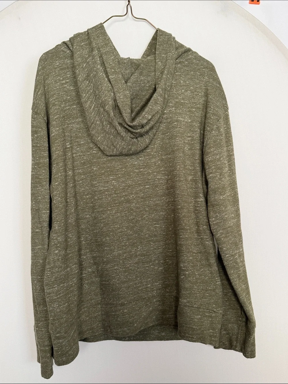 Gap Kids boys Army green Charcoal Lightweight Hooded Pullover marled sweaters 8
